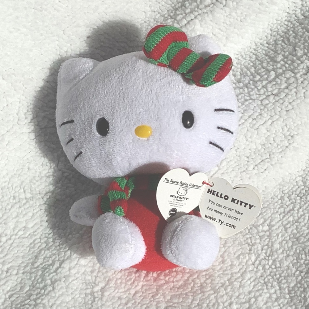Hello Kitty Ty Christmas Plush NWT